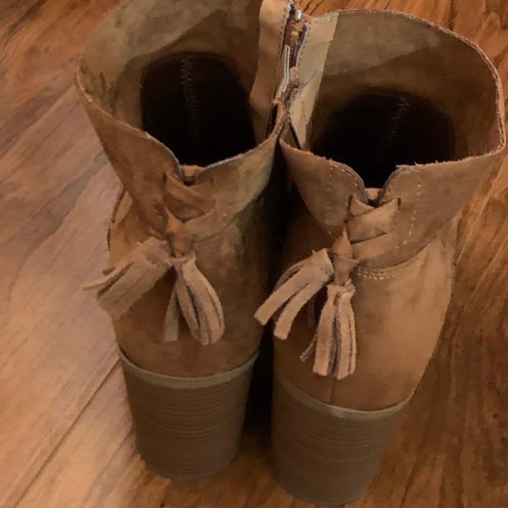 Brown suede boots